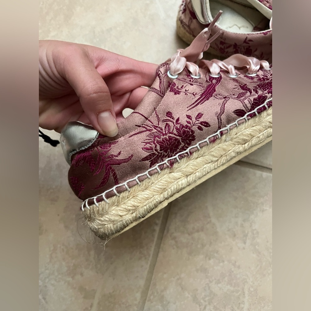 Replay Espadrille Sneakers shoes floral embroidered - Picture 5 of 11